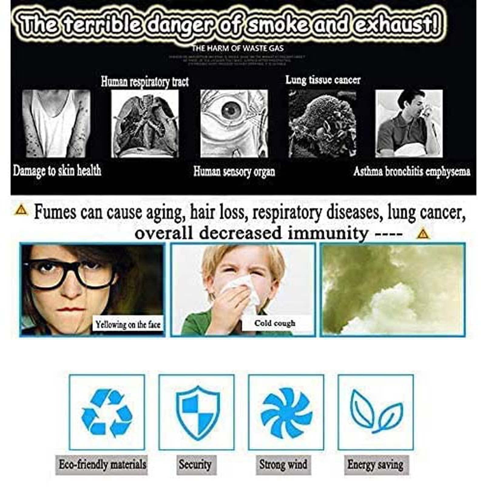 MytaYt MytaYt Chimney Fan Chimney Smoke Extractor, Chimney Extractor Fan Extractor Hood Chimney Pull Inducer Chimney Extractor Fan for Fireplace, 100 W