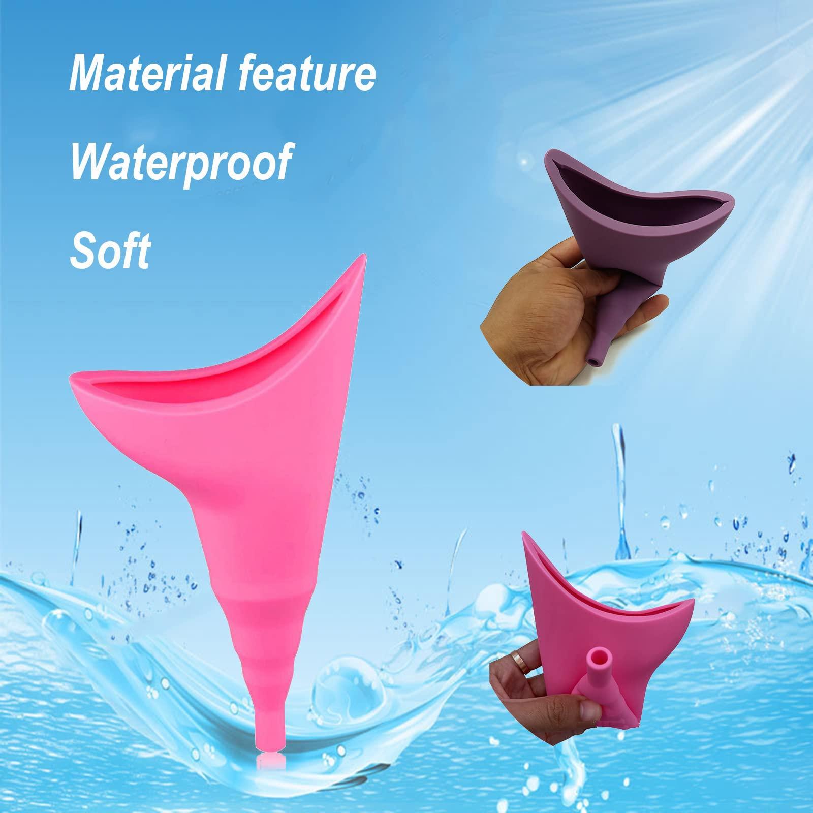 BAtlam BAtlam 2 Pcs Female Urination Device, Women Urine Funnel Urinator, Women\'s Stand Up Urinal Portable for Travel, Camping, Hiking, Outdoor Activities.(Pink+Purple)