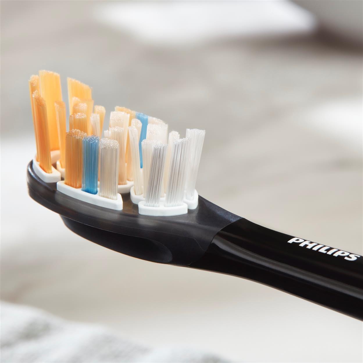 PHILIPS Philips Sonicare Genuine A3 Premium All-in-One Replacement Electric Toothbrush Head Pack of 4 Philips Sonicare Replacement Brush Heads in Black (Model HX9094/11)