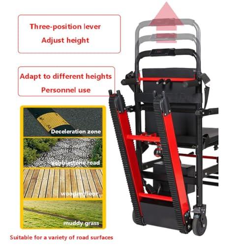 FANGZHL Electric Crawler Stair Climber,Crawler Stair Climbing Wheelchair,Can Go Up and Down Stairs Chair,Stair Lifts for The Elderly,Aluminum Alloy,Safe Load 165 Kg/373 Lbs Black