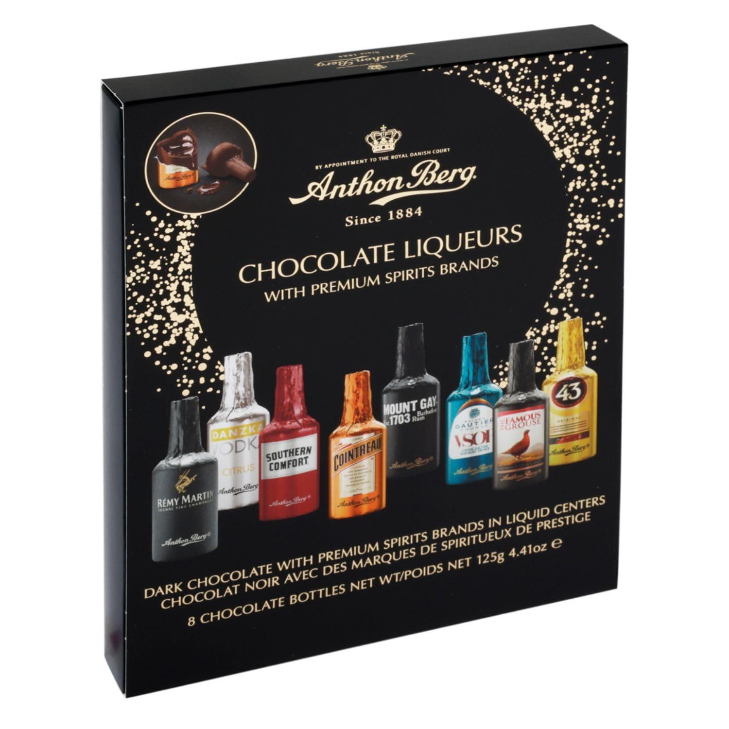 Anthon Berg Anthon Berg - Chocolate Liqueurs - Famous Liqueur Brands - 12 bottles 187g - With a Delicious Liquid Filling