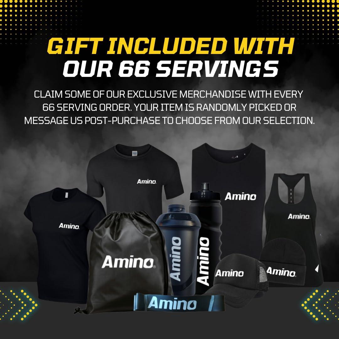 Amino Amino Recovery - EAA & BCAA Intra Workout Powder - Amino Acid Recovery Drink - 5000mg EAA Amino Acids & BCAA Powder - Protect Muscle & Aid Recovery - Sugar Free & Vegan (Red Berry, 66 Servings)