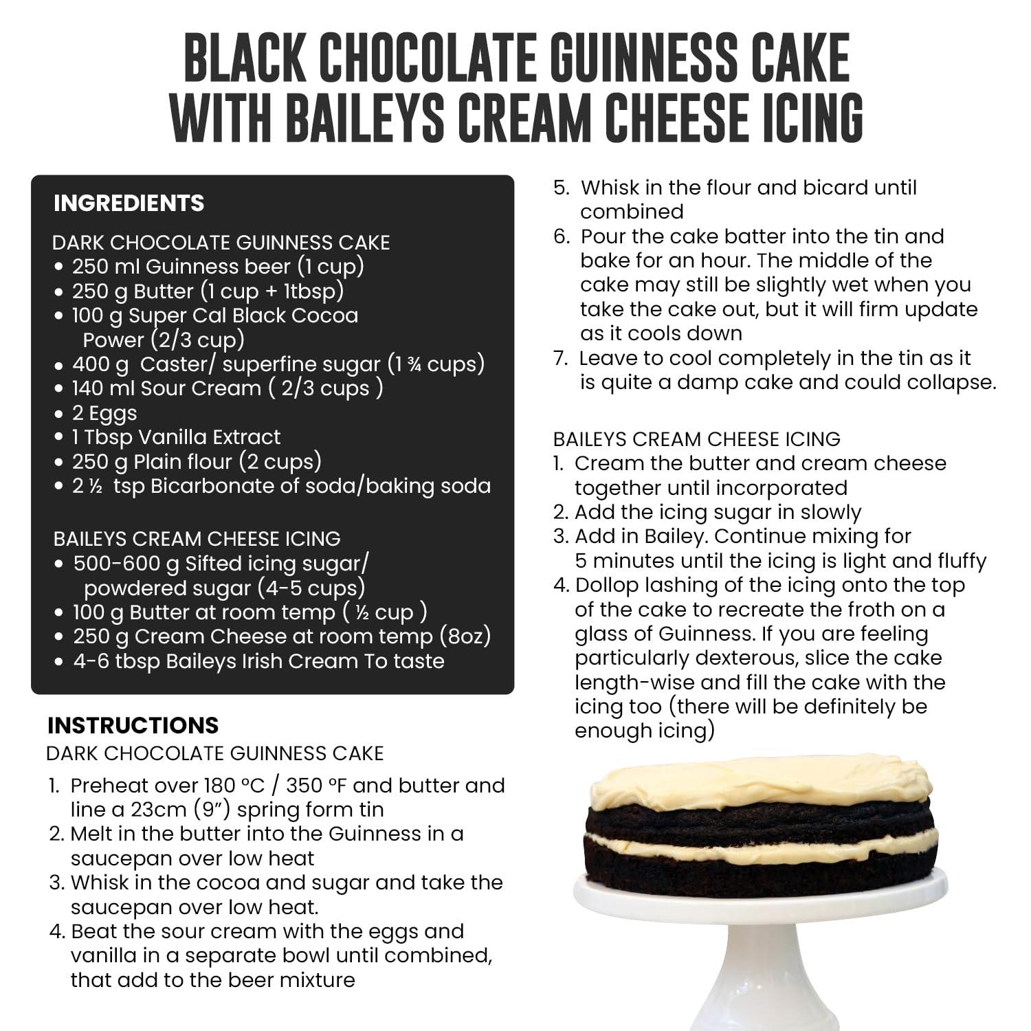 Super Cal Black Cocoa Powder for Baking - 1kg Pouch | Intense Deep Black Dutch Processed Unsweetened Cocoa Powder | pH 8.8 (Zero Bitterness) with 10-12% Fat | Super Cal