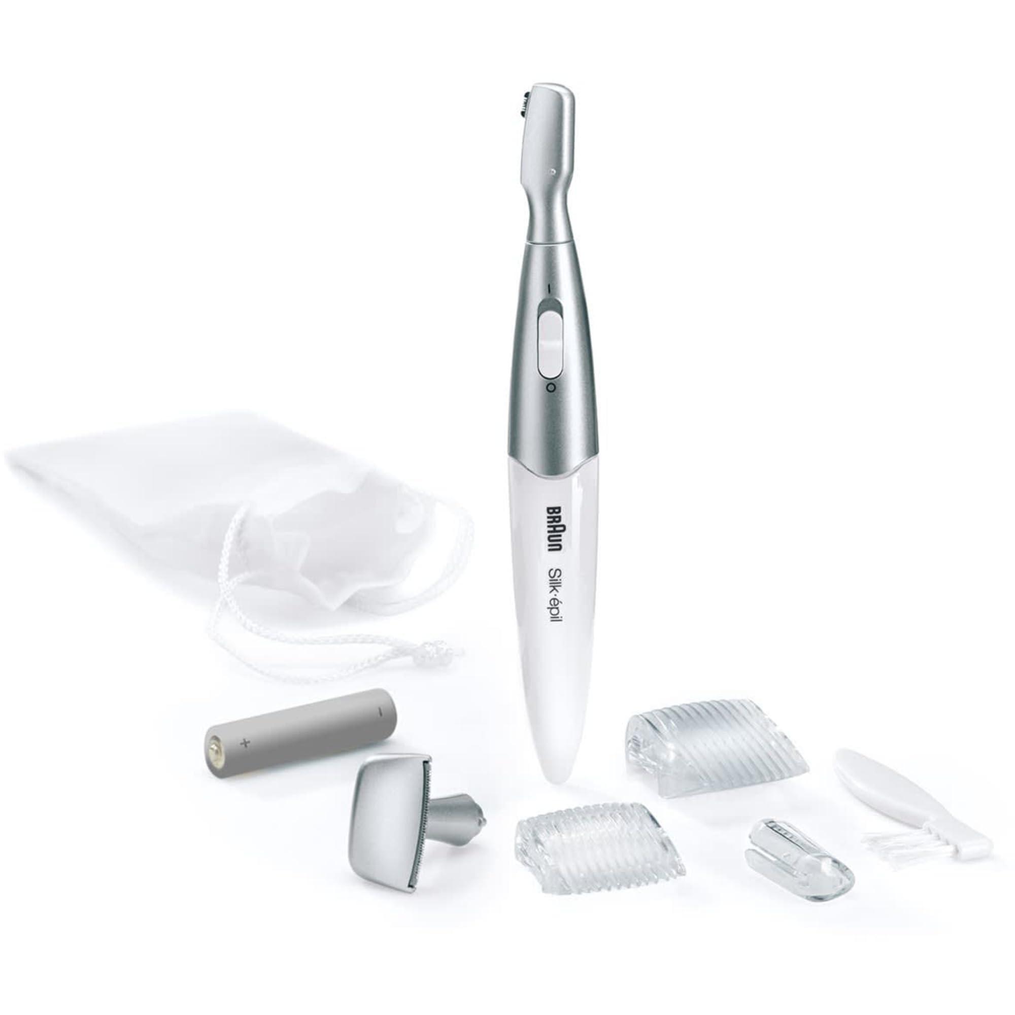 Braun Braun Silk-pil Bikini Styler, 3-in-1 Precision Bikini Trimmer with Precision Head, Bikini Shaping Head & 2 Trimming Combs, FG1100, White