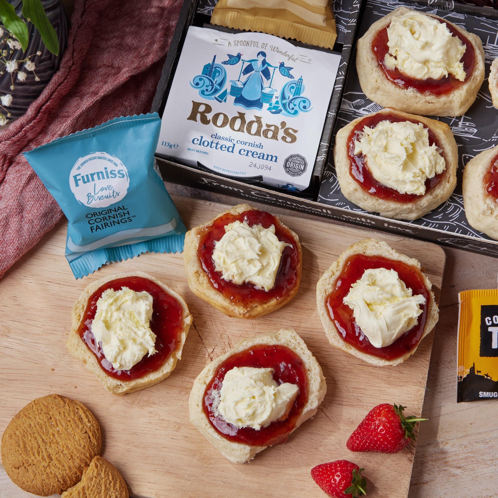 The Cornish Company The Cornish Company Afternoon Tea Hamper  Deluxe Tea Set Hamper Gifts for Women Includes Fresh Scones, Biscuits  Birthdays, Anniversaries & Special Occasions