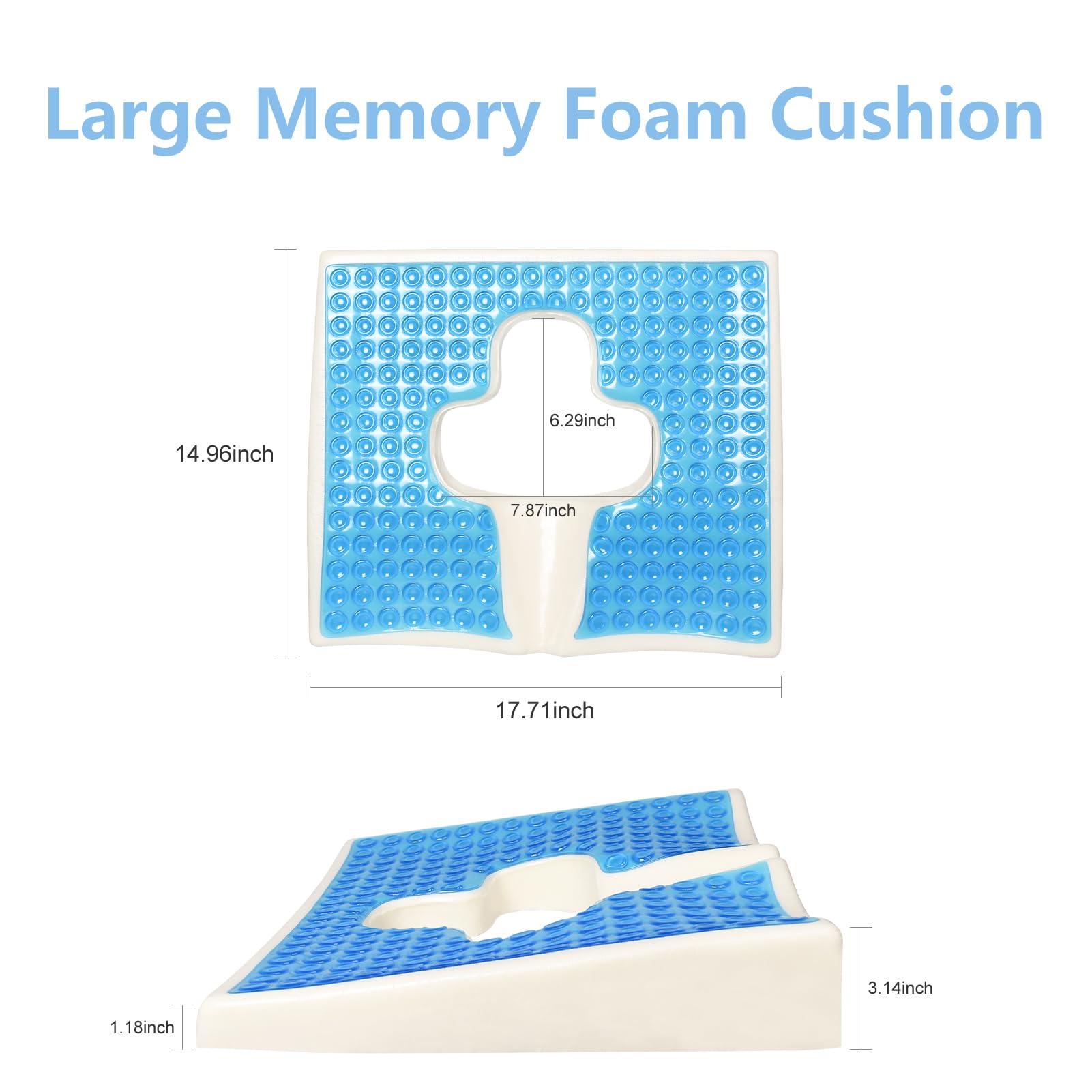 Pumwoy Pumwoy Anti Bedsore Cushion, Bed Sore Cushions for Butt, Hemorrhoid Cushion, Gel Seat Cushion Coccyx Cushion for Bedridden Patient, Tailbone Pain Relief Cushions