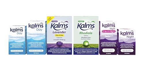 Kalms Kalms Lavender - One-a-Day - 14 Capsules - A Traditional Herbal Medicinal Product Used for The Temporary Relief of The Symptoms of Mild Anxiety Such as Stress and Nervousness (Pack of 2)