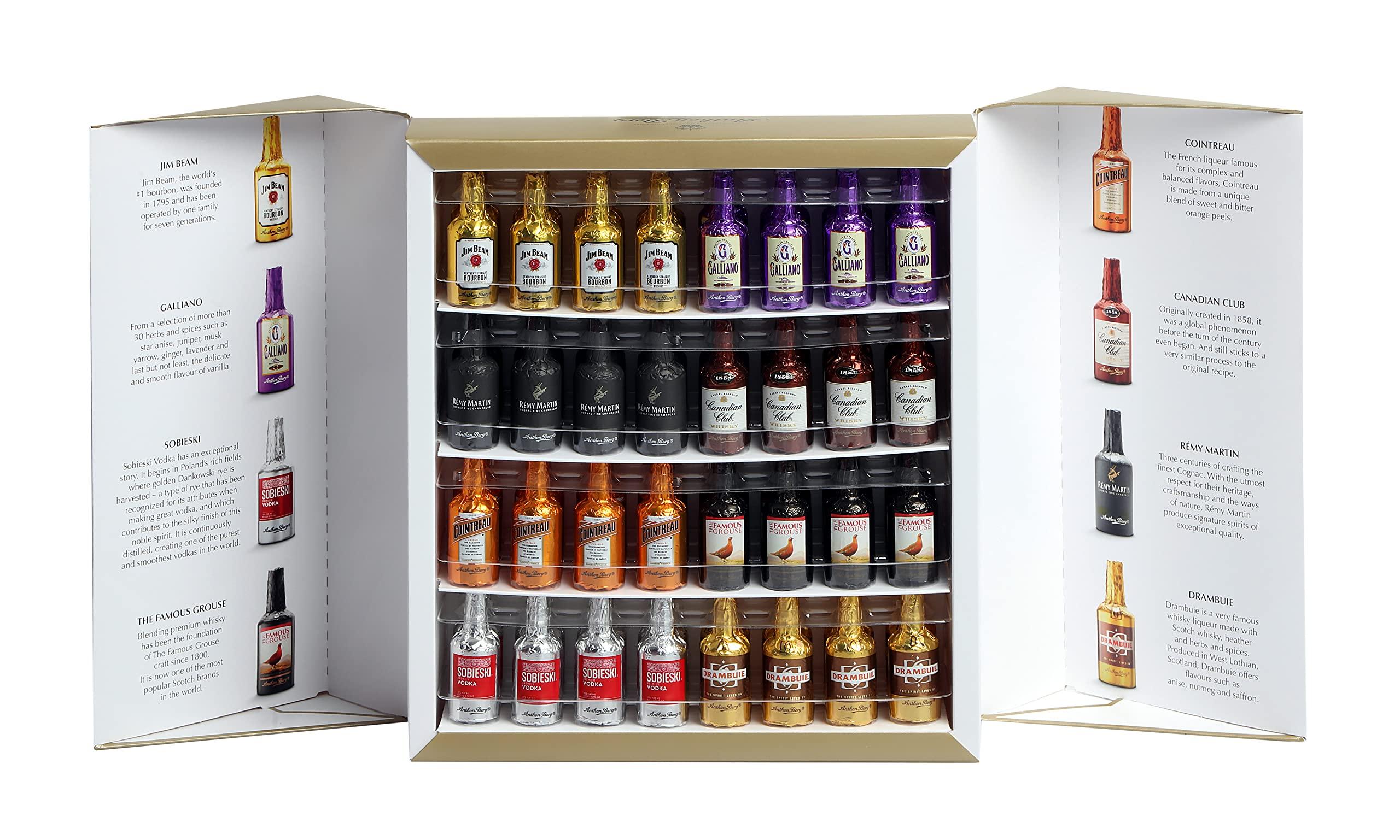 Anthon Berg Anthon Berg - Chocolate Liqueurs - Famous Liqueur Brands - 64 bottles 1000g - With a Delicious Liquid Filling