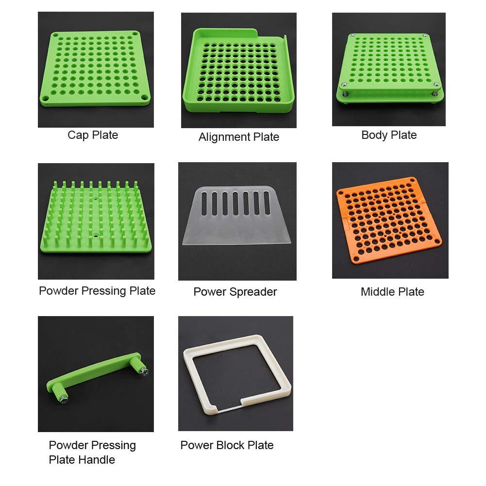 ZJchao Capsule Filling Manual Machine, 2 Types 100 Holes Empty Capsule Filler With Powder Spreader Plates Capsules Filling Tool, certification(00#)