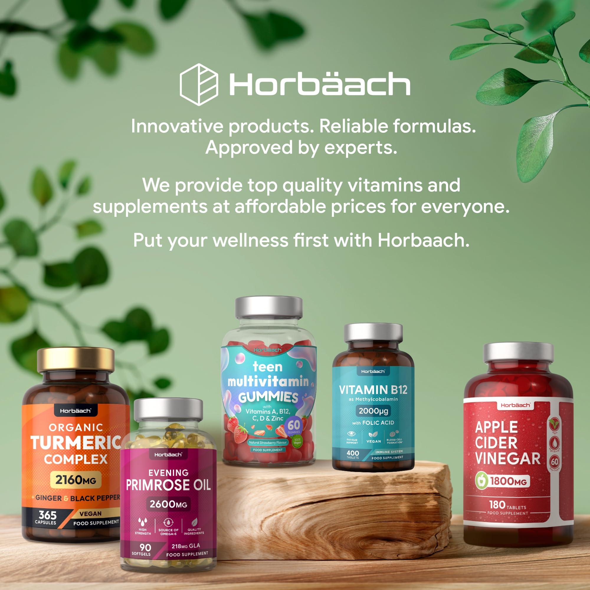 Horbach Potassium Supplement 1500mg with Vitamin C | High Strength Potassium Citrate | Electrolyte Tablets | 120 Count | 100% Vegan | by Horbaach