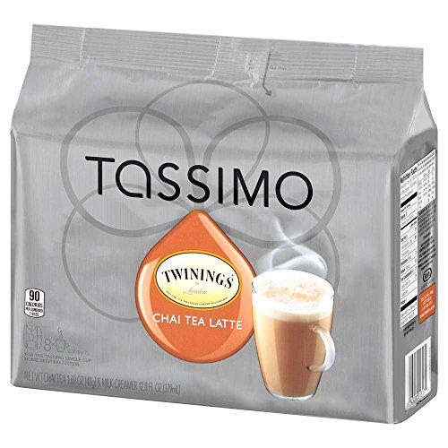 Tassimo Twinings Chai Tea Latte, T-Discs For Tassimo Coffeemakers, 8 Count Packages, (Pack Of 5) (Package May Vary)