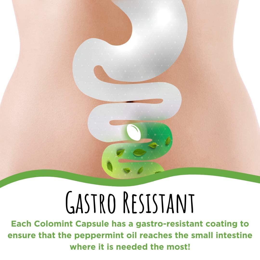 COLOMINT Colomint Peppermint Oil Capsules - for IBS Relief, Bloating, Tummy Pain and Healthy Digestion - 84 Gastro-Resistant Capsules (0.2ml Each), Natural Soothing Mint, Sealed in Hygienic Blister Strips