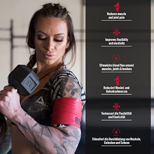 RockTape RockTape RockFloss Tack Mobility Band, Compression Muscle Recovery, Floss for Muscle Soreness, 2\'\' x 7\'\' Width, Red