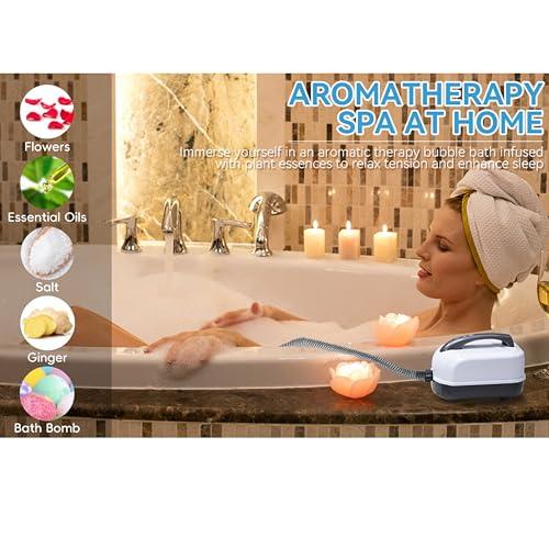 GplHAIN Bath Spa Massage Mat W/Inflatable Pillow & Remote, Full Body Massage Spa Machine - Body Bubble Bath Machine, Home Large Size Mat(32.5 * 19.5 * 29cm)