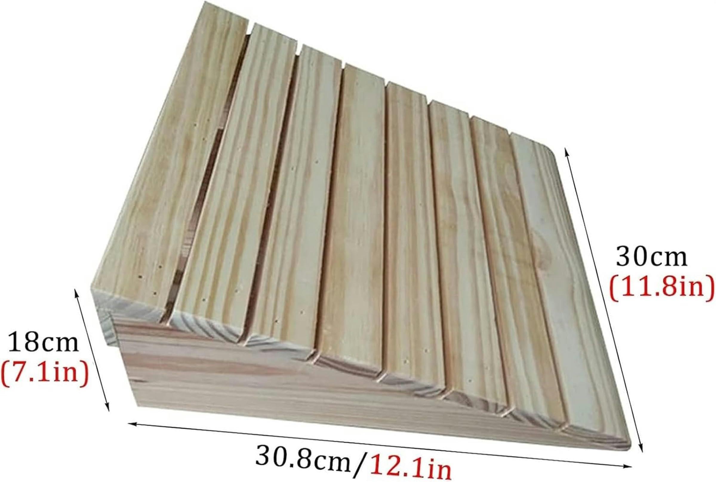 XDRGOOIUY Threshold Ramp, Wooden Threshold Ramps for Doorways, Non-Slip Durable Entry Ramp for Home/Garden Step/Sheds Doors, for Wheelchairs Walkers