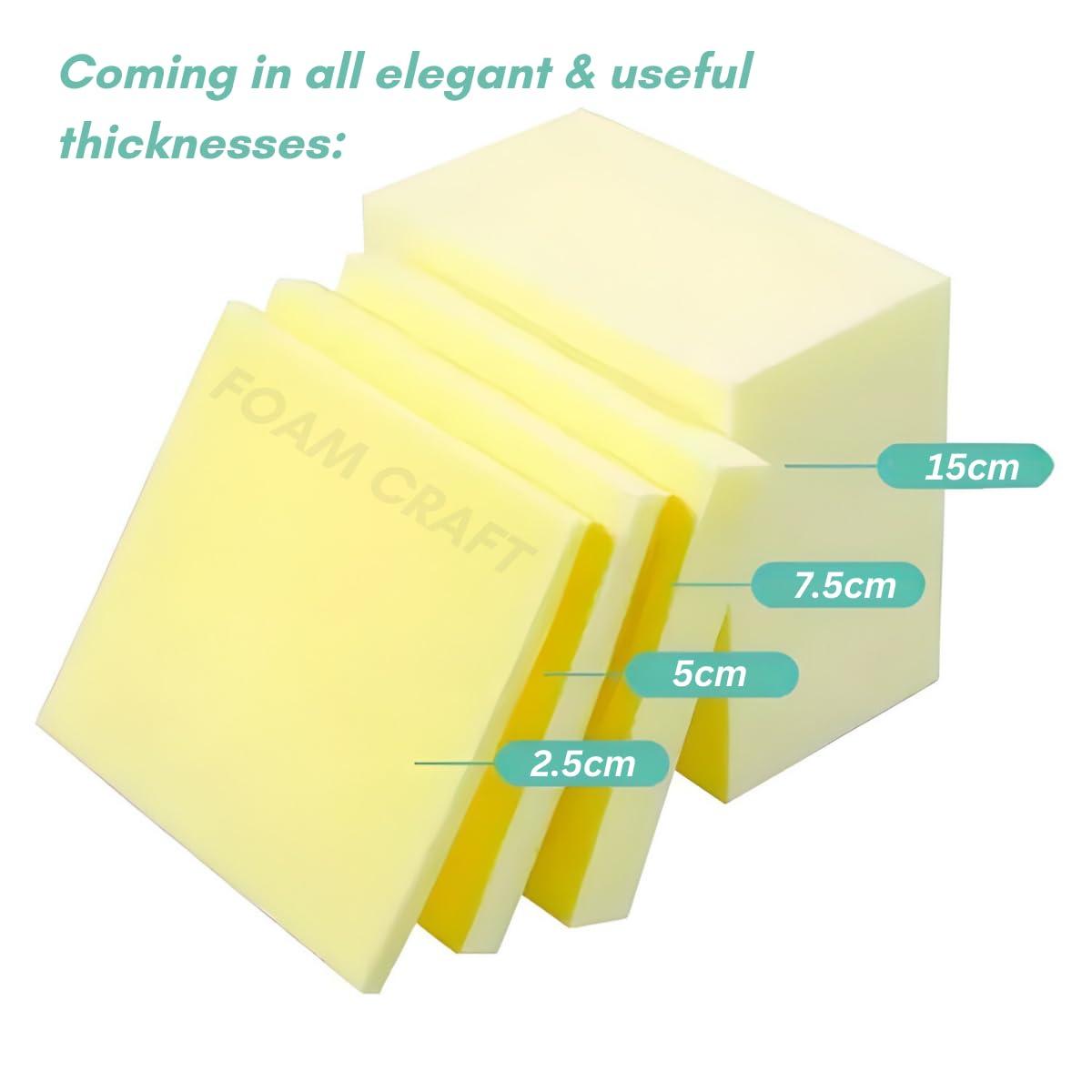 FOAM CRAFT Orthopedic Memory Foam Mattress Topper for Dog Bed Pain Relief Memory Foam Cushion Bed Topper, Wheelchair Cushion Foam Cut to Size Firm Dog Cushions Upholstery Foam Sheet (Memory Foam, 65x86x10cm)