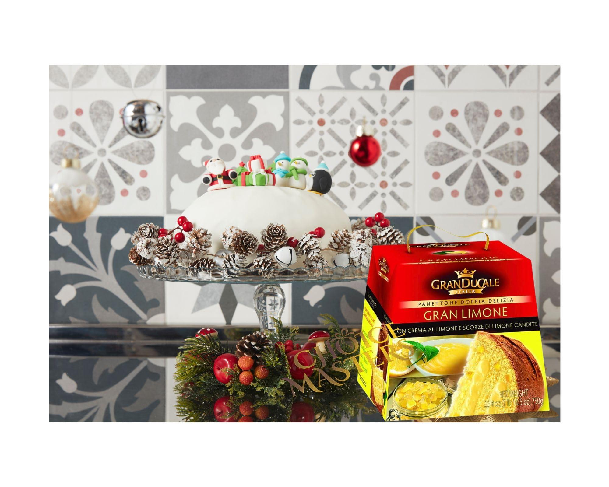 Sync'T Panettone Doppia Delizia Gran Limone - Gran Ducale Lemon Cream Filled Panettone 750g - Traditional Christmas Cake