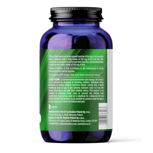 SOOL SOOL Omega-3 & Vitamin D3 Complex Soft Gels, 90 Capsules I 20% EPA & 50% DHA I Two-a-Day Omega-3 Supplement I Vitamin D3 2000IU per Serving I High Absorption Formula I Brain Function & Mental Clarity