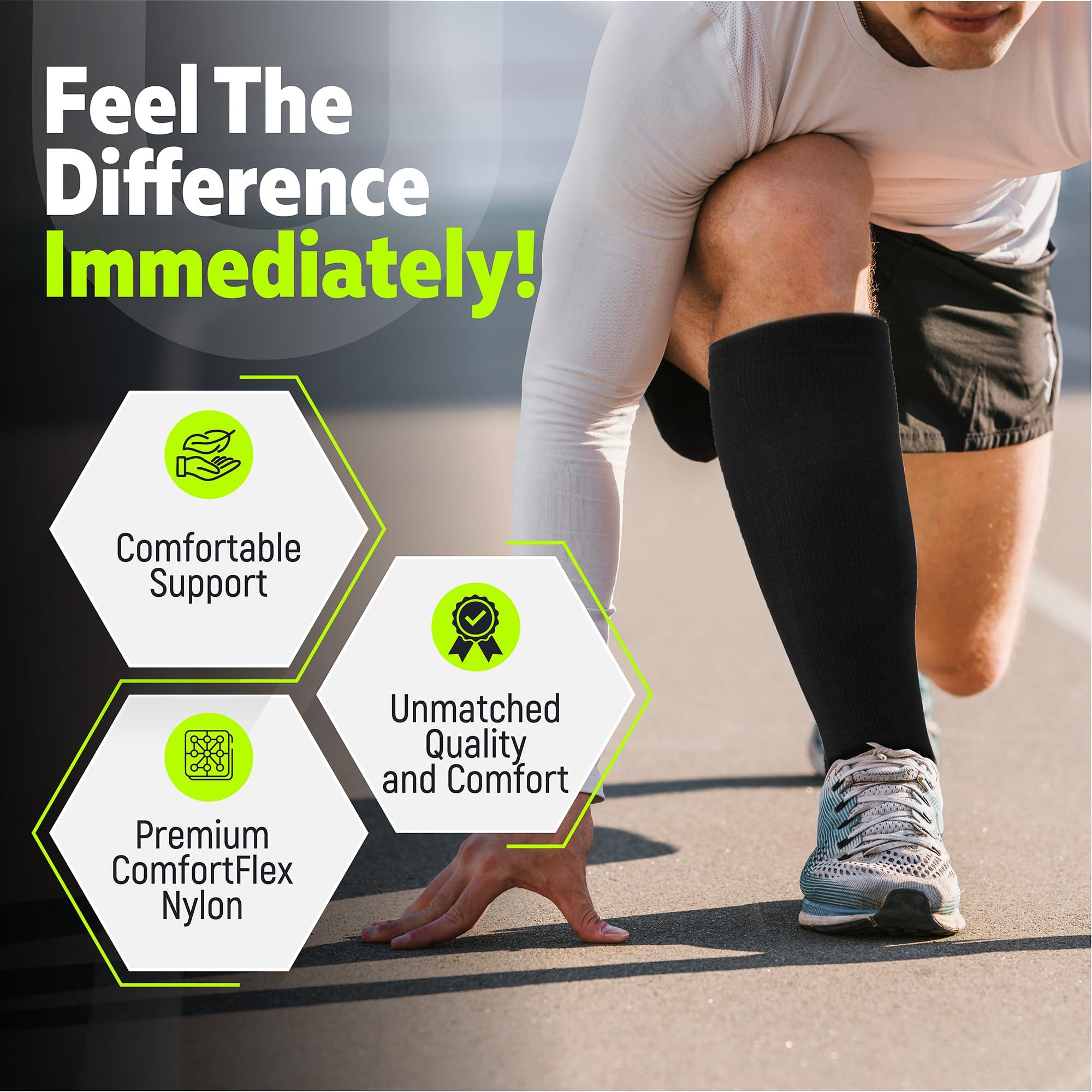 Crucial Compression Crucial Compression Socks for Men & Women (20-30mmHg) Running, Athletic, Travel