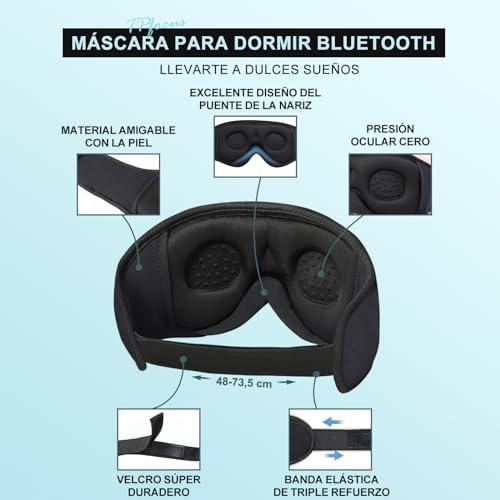 TPfocus TPfocus Sleep Mask Headphones Bluetooth Sleep Headphones, Wireless Sleep Headphones for Side Office, Air Travel, Cool Tech Gadgets (3D-Classic Black)