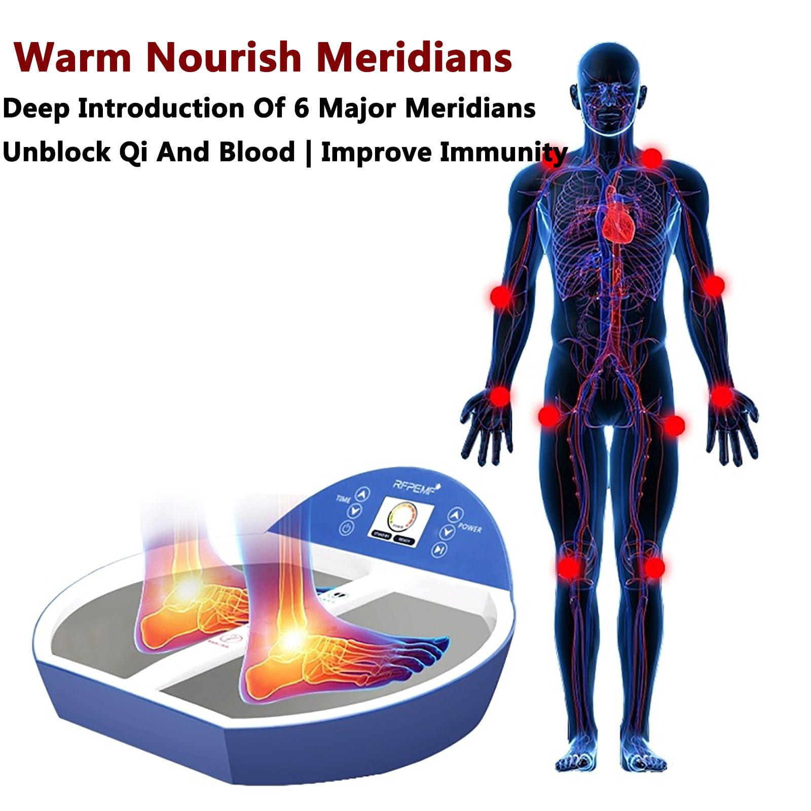 LBMED PEMF Foot Massager Machine, AI Smart Foot Massage Device with Magnetic Energy Frequency: 5mHz and Energy Output:0-40J/cm, Adjustable 3 Levels of Intensity, for Improve Sub-Health