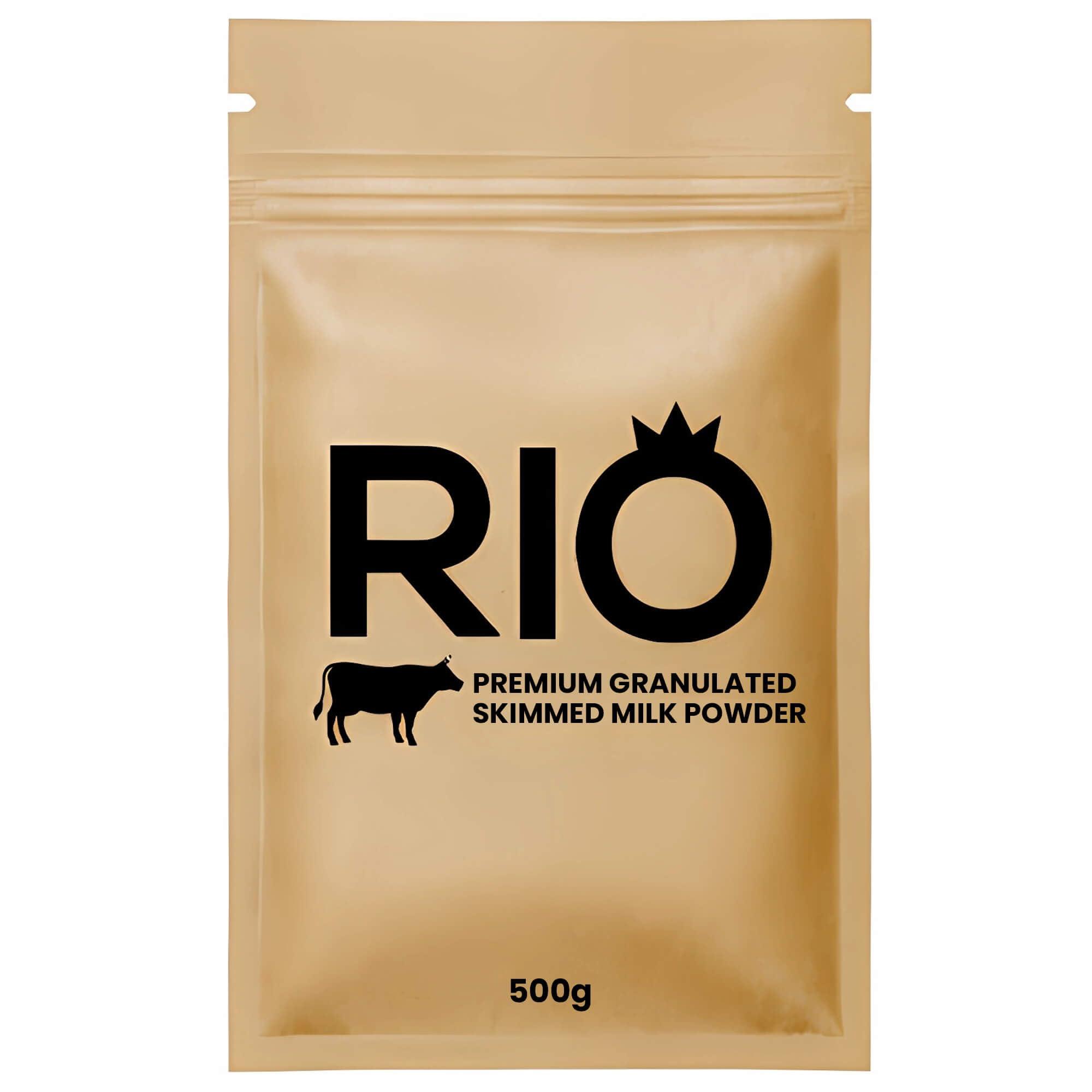 Rio Rio Granulated Skimmed Milk Powder Instant Vending 100% Dairy Ingredients and Free of HVOs 500g (1)