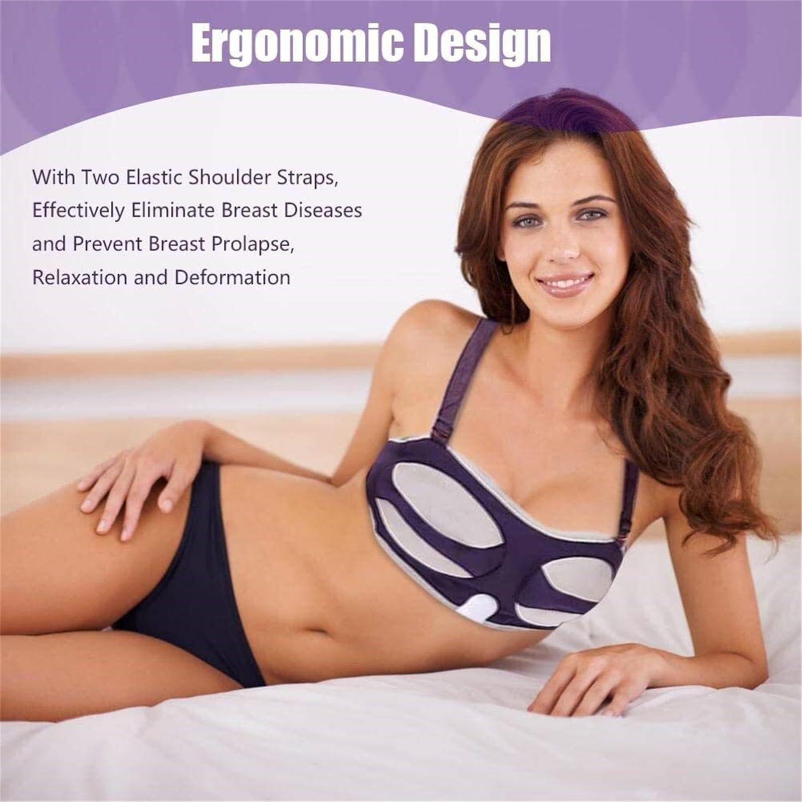 HEAXIY HEAXIY Electric Breast Enhancer Bra Machine, Professional Breast Massager, 3 Temperature Adjustments, Timer 30/50/60 Minutes, Prevent Breast Prolapse, Sagging Deformation,AB