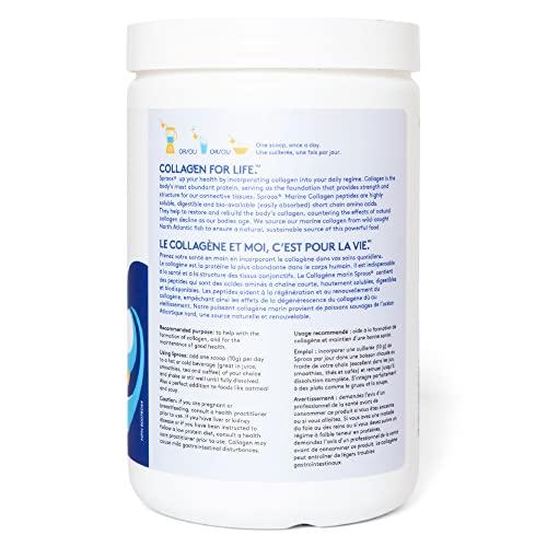 SPROOS SPROOS - Marine Collagen - Beverage Powder - Hydrolised Collagen Peptides - Healthy Hair, Skin & Nails - Unflavoured (No Fishy Taste) - 24-Day Supply - 240 g