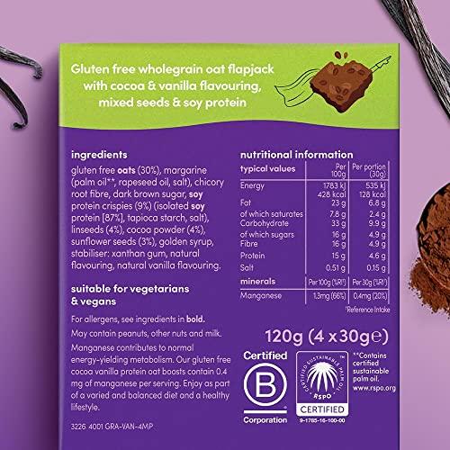 GRAZE Graze - Protein Oat Bars - Gluten Free & Vegan Cocoa Vanilla Protein Oat Boosts - Total 28 Healthy Snacks Multipack