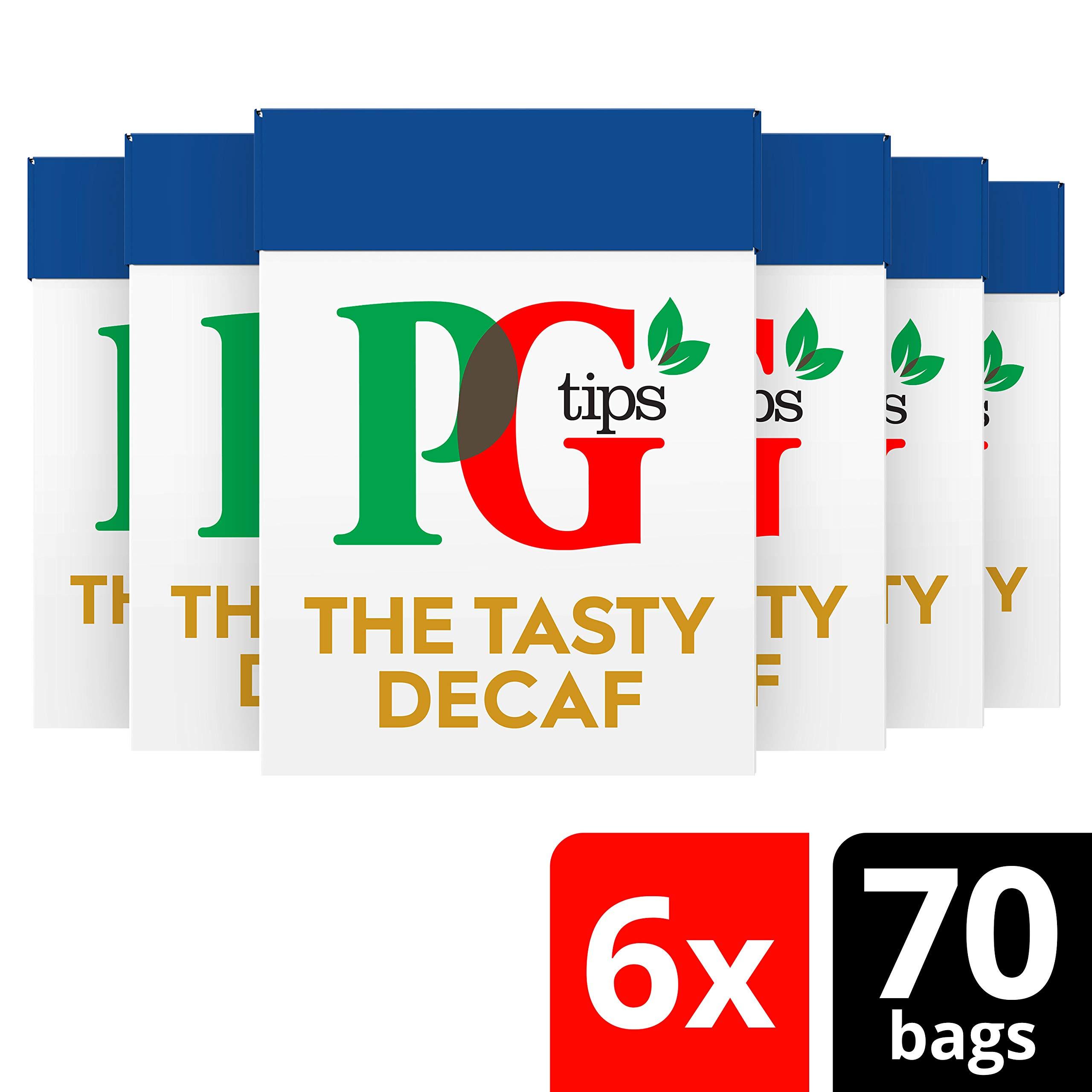 PG Tips PG Tips, The Tasty Decaf, Decaffeinated Tea Bags, Bulk Pack of 6 (Total 420 Tea Bags)