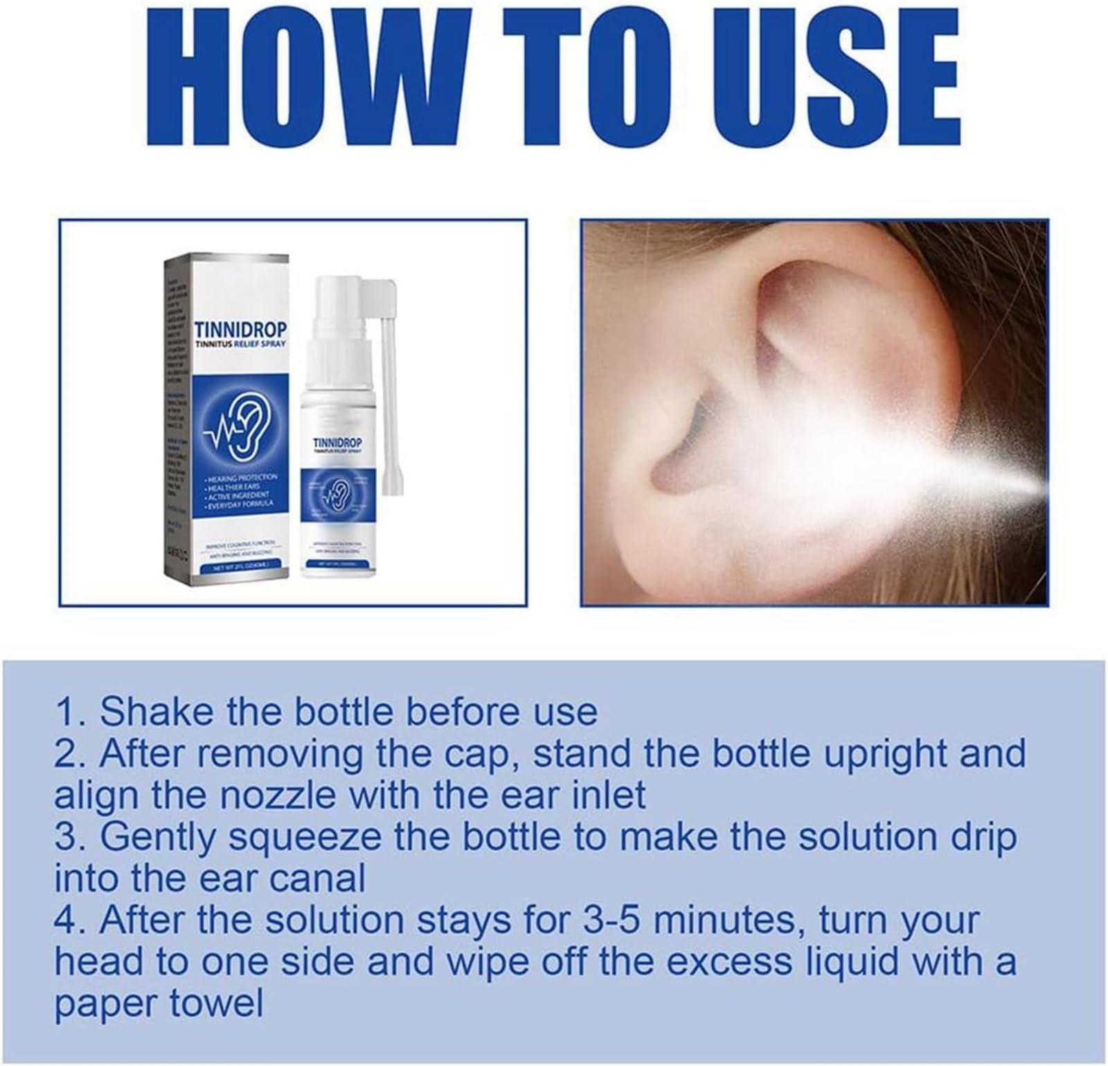 Nihexo Luhaka Tinnidrop Tinnitus Relief Spray, 2023 New Tinnitus Relief for Ringing Ears-Spray, Tinnitus Relief for Ringing Ears, Tinnitus Relief Spray, Earwax Cleaning Care Spray - Stop Tinnitus (1 Pcs)