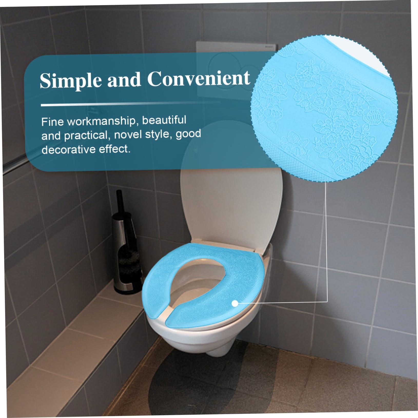 ORFOFE ORFOFE Household Toilet Seat Cover Grey Breathable Water-Resistant Thicken Pad Comfortable for Winter