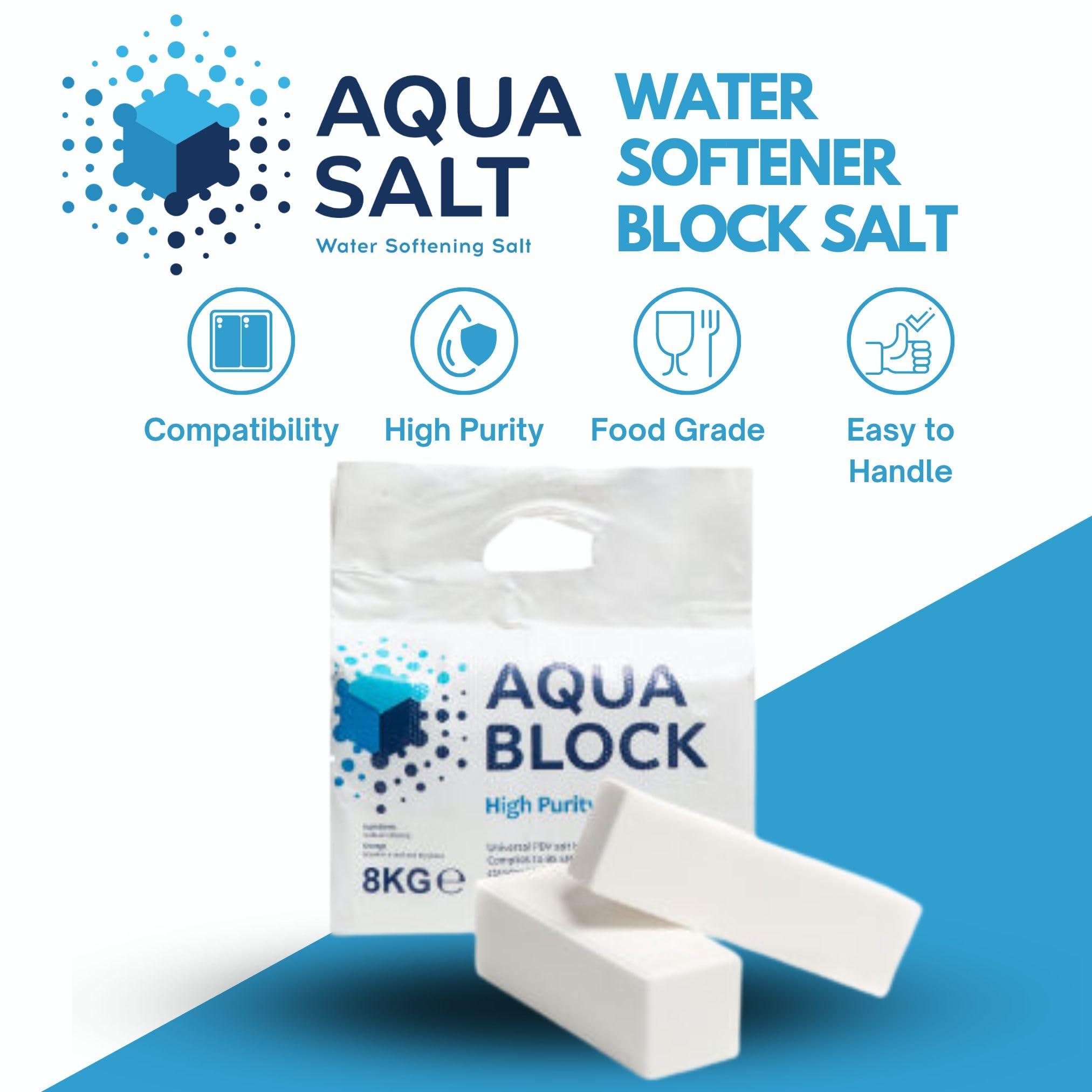 Peacock Salt Water Softener Salt Blocks | Grade A | Food Quality | High Purity | 3 x 8kg bags (6 Blocks) | Compatible with all 4kg Salt Block Water Softening Units including Harvey and Kinetico