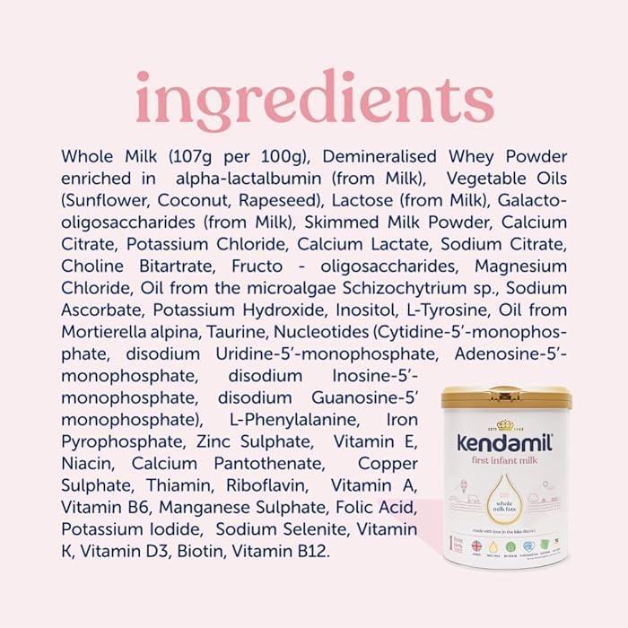 Kendamil Kendamil 1 First Baby Infant Milk Formula Powder From Birth 800g