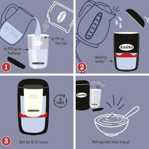 EasiYo EasiYo Yogurt 7 Sachet Pack | EasiYo Mixed Pack | 2 x Strawberry 2 x Vanilla 1 x Banana 1 x Mango 1x Natural | Each Sachet Makes 1kg of Yogurt