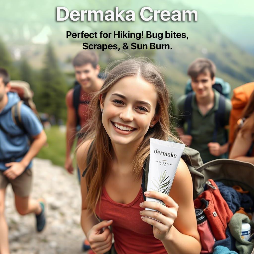 Dermaka Dermaka All Natural Face Cream for Scar Removal - Plant-Based with Vitamins K and C, 2 oz. - Extra Strength Bruise Cream - Moisturizing Lotion for Varicose Veins and Post Surgical Scar Treatment