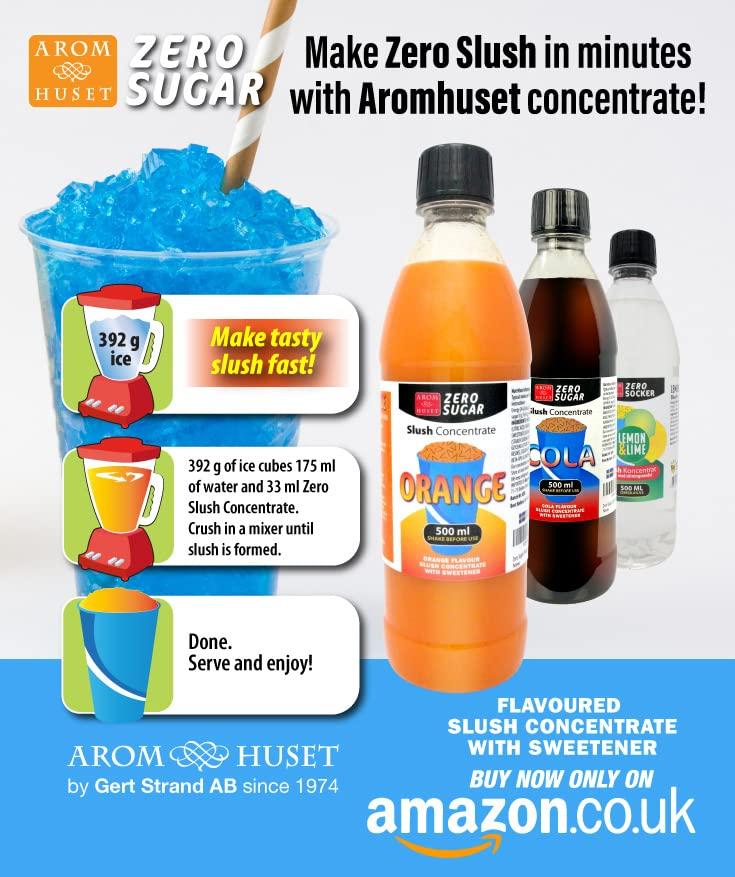 Aromhuset Aromhuset Zero Sugar Lemon & Lime Slush Syrup - 500 ml Flavoured Frozen Slushie Syrups Mix for Ice Drinks Machines, Blender Mix, DIY Cocktails & More