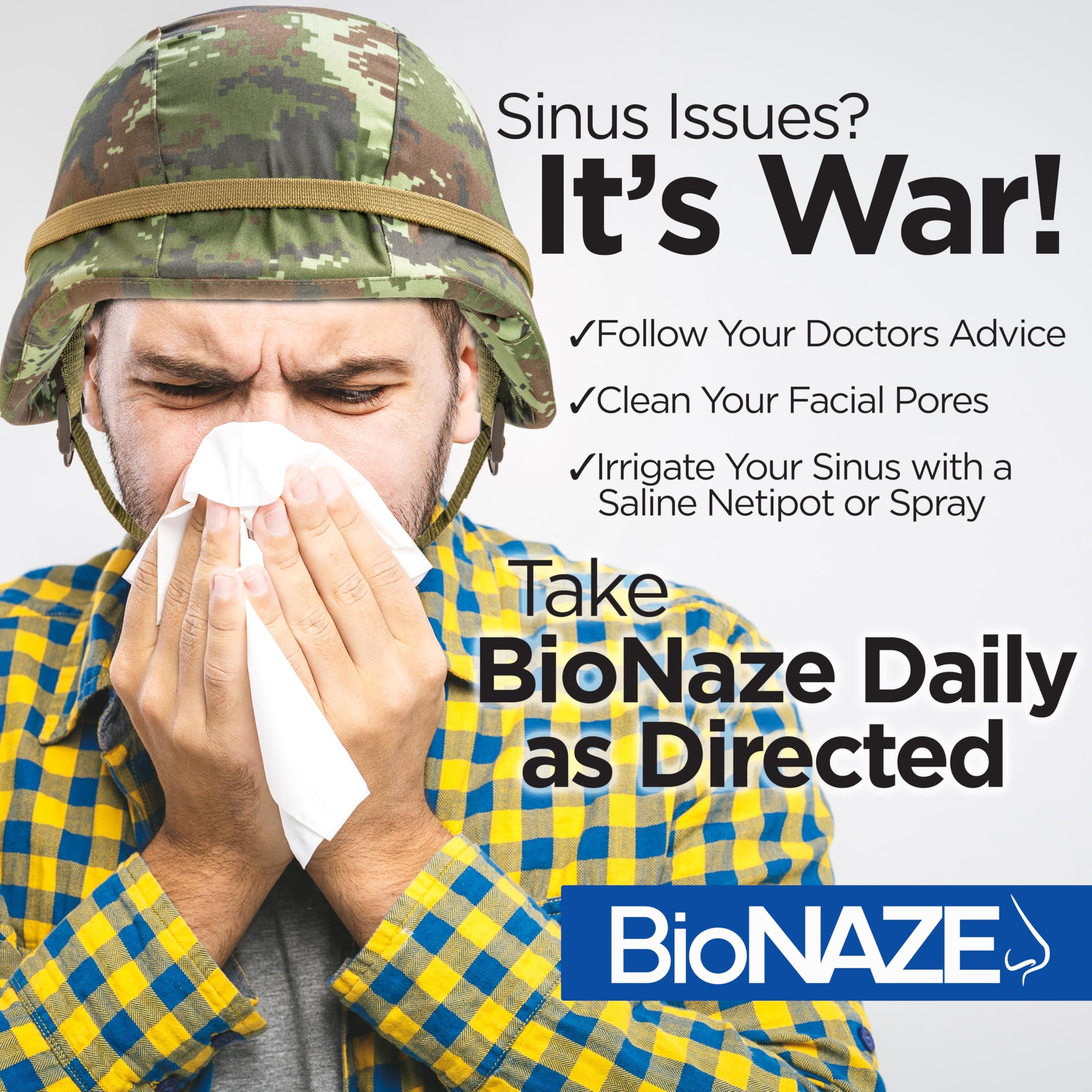 Bionaze Probiotics Bionaze Oral Sinus Probiotic w/BLIS K12 & BL-04 for Sinus, Throat, Ear, Nose, Mouth, Teeth and Gums. Clinically Proven Strains to Improve Overall Health and Breath (2 Pack)