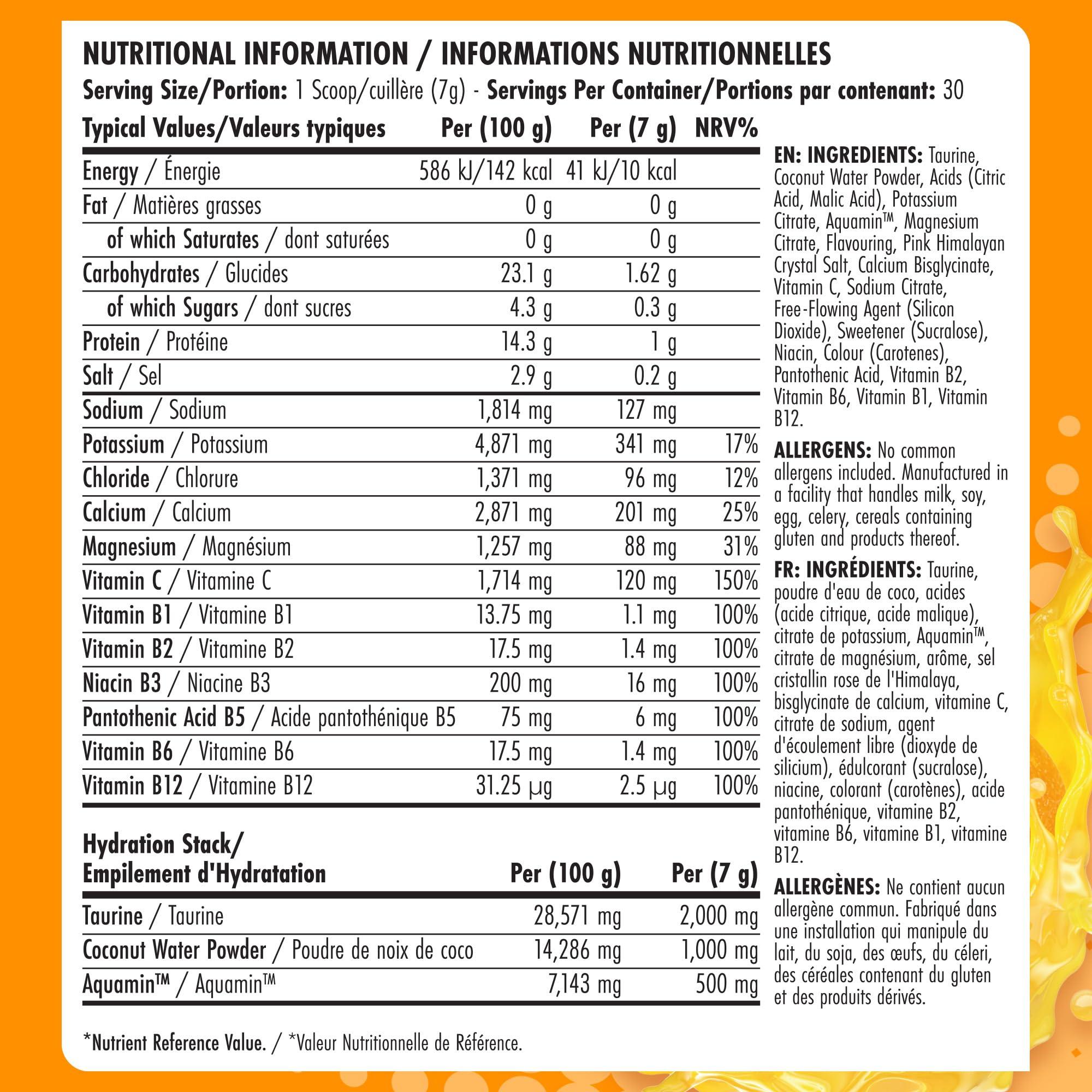 Applied Nutrition BodyFuel Hydration Electrolyte & Vitamin Powder - Natural Energy & Reduces Tiredness & Optimise Hydration (210g - 30 Servings)(Orange Crush)