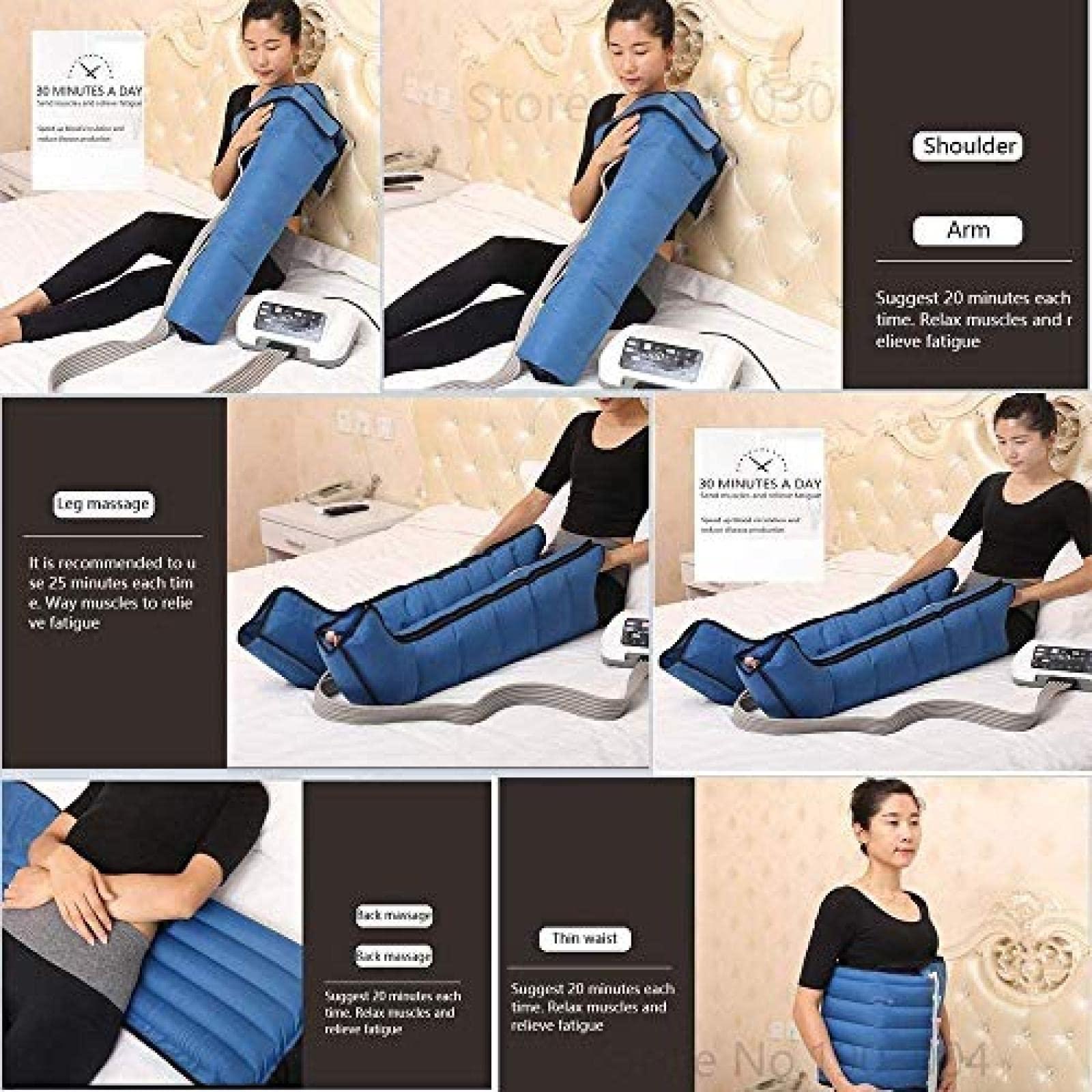 FreshCart Basics Air Compression Leg Massager | Improve Circulation & Relax Pain | Waist, Arm, Leg Wraps | Massage Machine For Foot, Ankles, Calf | Pressotherapy Boots