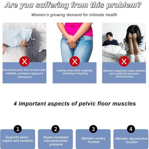 LSHFYV LSHFYV Pelvic Floor Strengthening Device Women, Electric Pelvic Muscle Exerciser for Women, Stimulate & Tighten 12,000x - 28 Min Use - Magnetic Design - For Stronger Pelvic Muscles