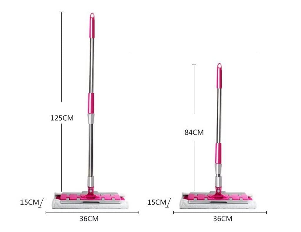 FLGMSOTS FLGMSOTS Flat Mop Floor Telescopic Mop 360 Degree Handle Mop For Home Kitchen Tiles Spin Mop Rotating Superfine Swabs (Red 4pcs Mop Pads) Practical