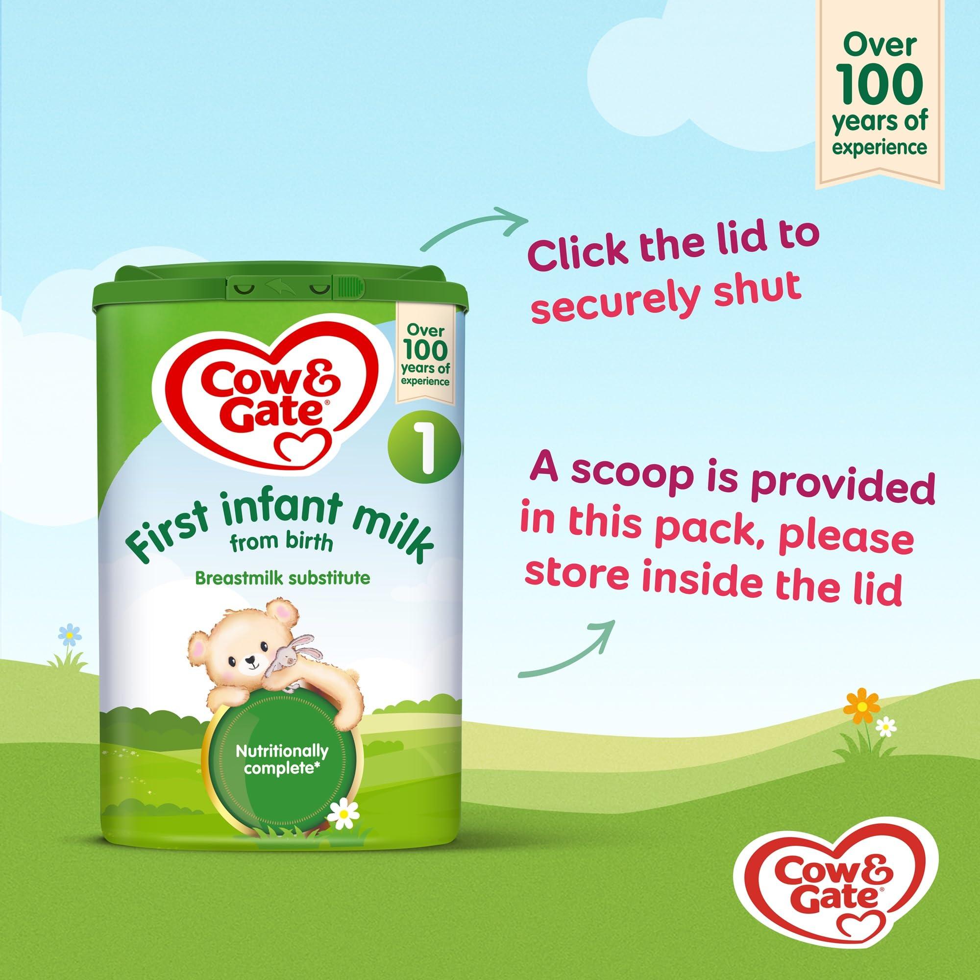 Cow & Gate Cow & Gate 1 First Infant Baby Milk Powder Formula, from Birth, 800g (Pack of 6)
