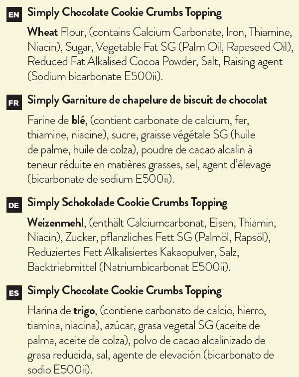 Simply Simply Chocolate Cookie Crumb Topping, 500 g (Pack of 4)