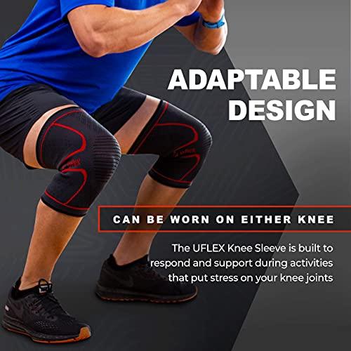 Uflex Athletics Uflex Athletics (Small) Knee Compression Sleeve Support for Running, Jogging, Sports, Joint Pain Relief, Arthritis and Injury Recovery-Single Wrap