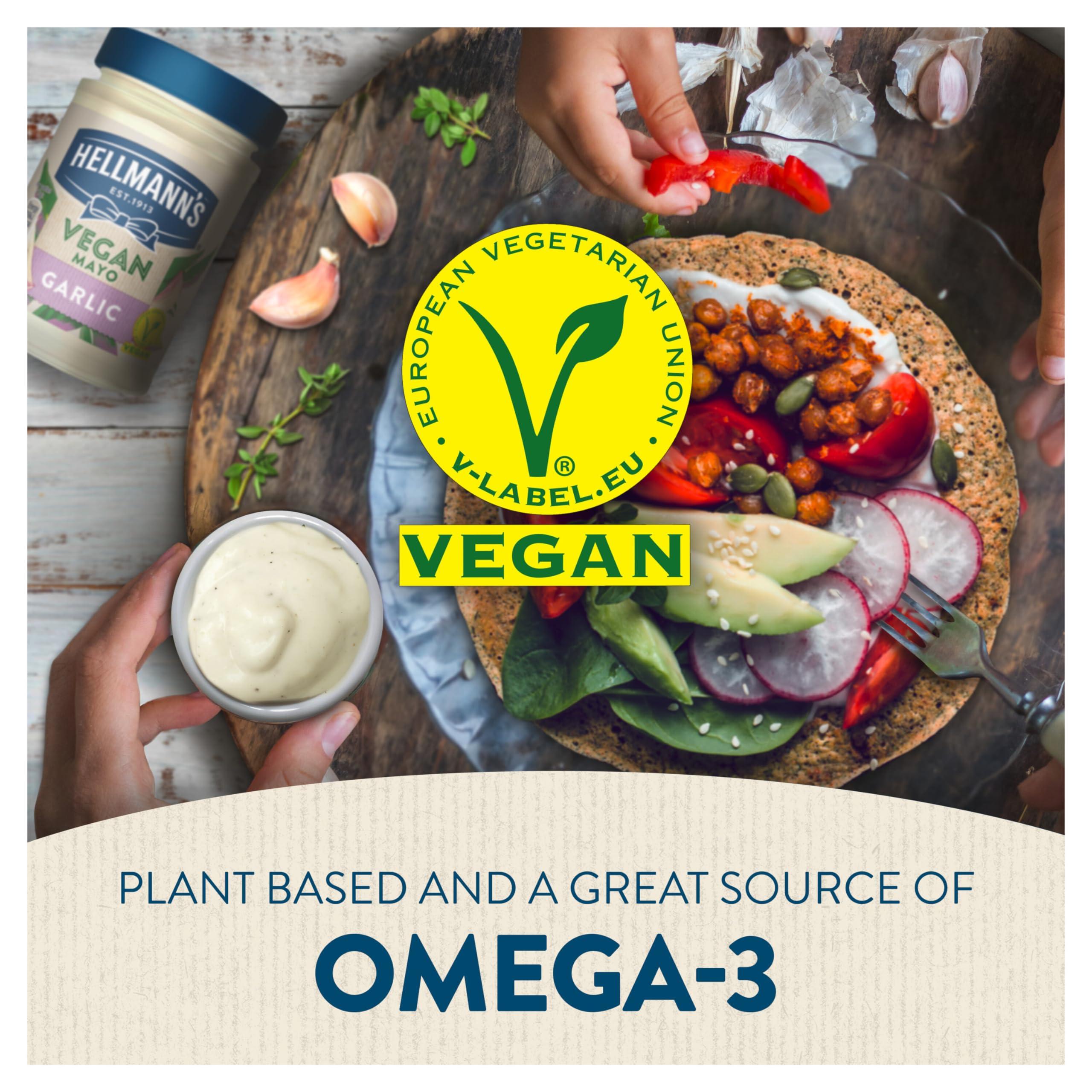 Hellmann's Hellmann\'s Vegan Garlic Mayo 100% plant based condiment for sandwiches, wraps and salads 6x 270 g