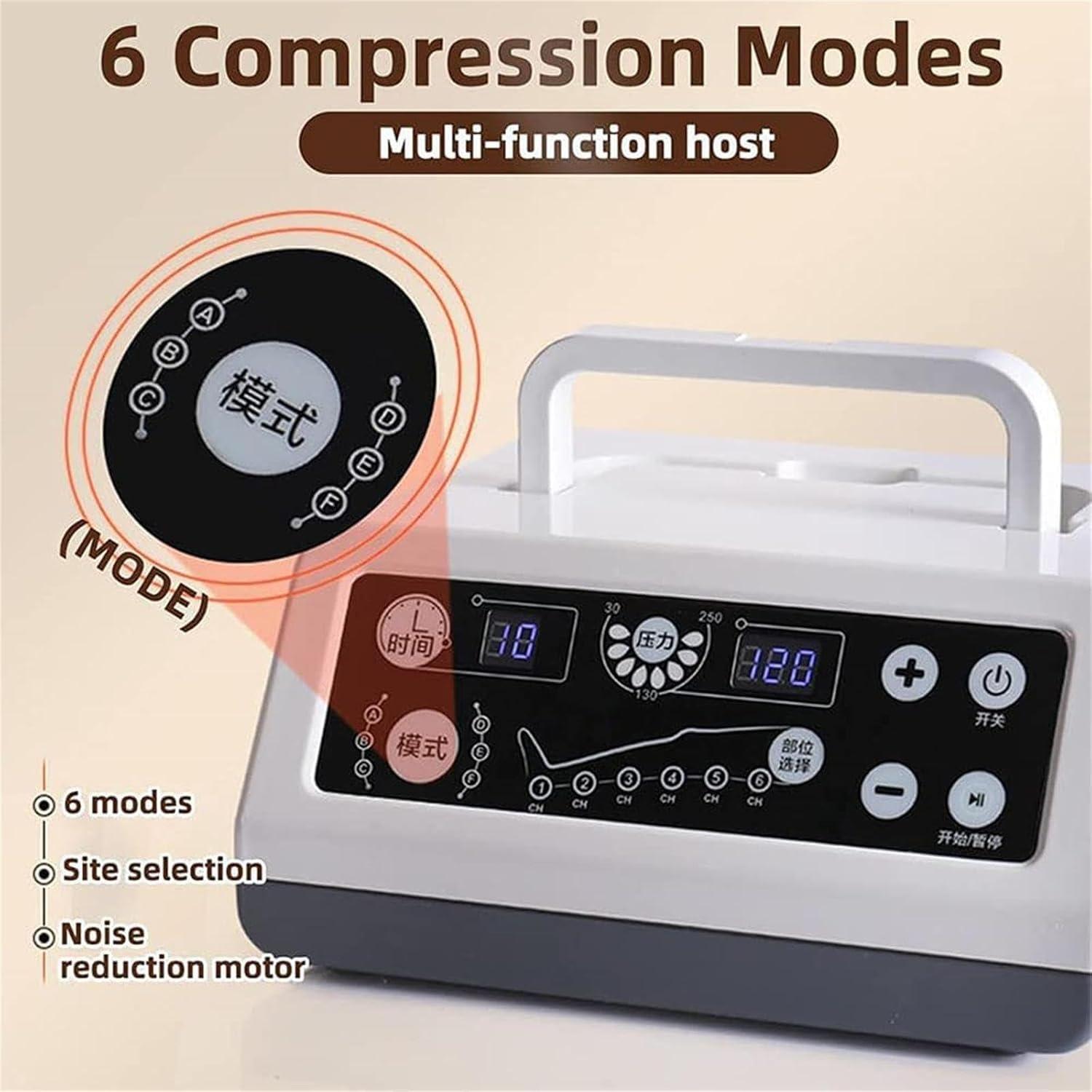 DaoGeSir Pneumatic Leg Massager Air Compression Massager Machine Lymphatic Drainage Leg Massager Foot Ankles Calf Massage Machine for Lymphedema Circulation Swelling Relax Pain Relief