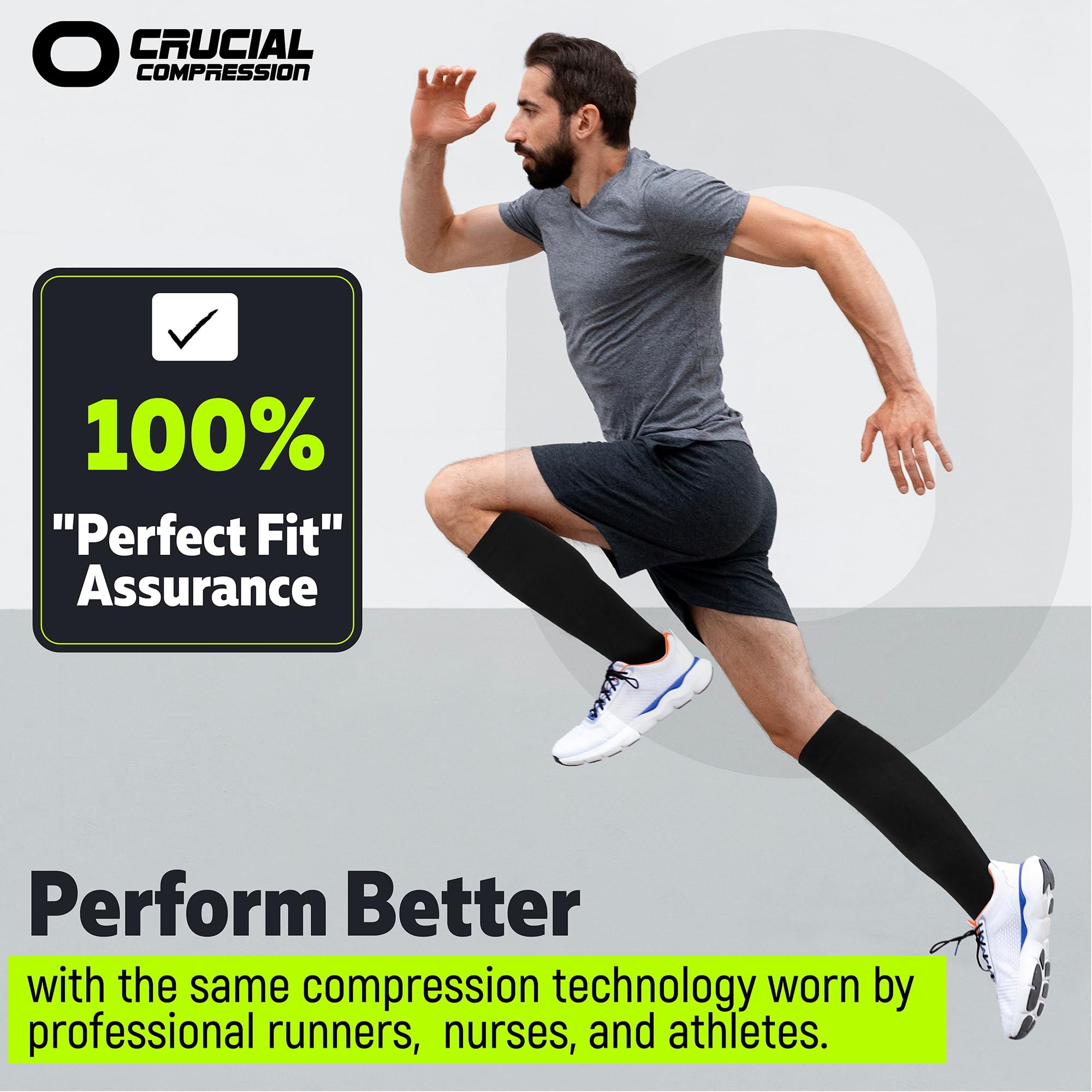 Crucial Compression Crucial Compression Socks for Men & Women (20-30mmHg) Running, Athletic, Travel
