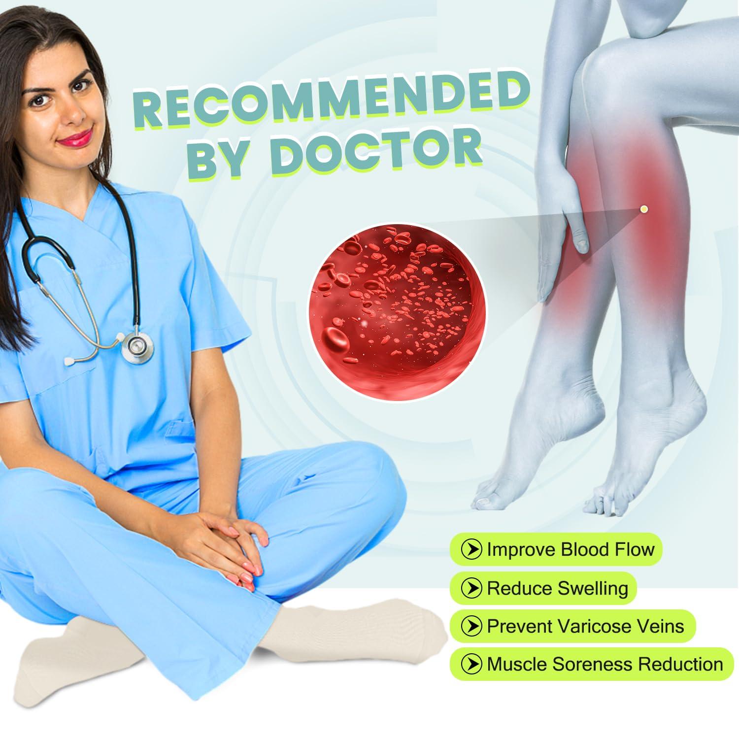 Iseasoo Iseasoo Copper Compression Socks For Men & Women Circulation-Best For Running Hiking Cycling 15-20 mmHg