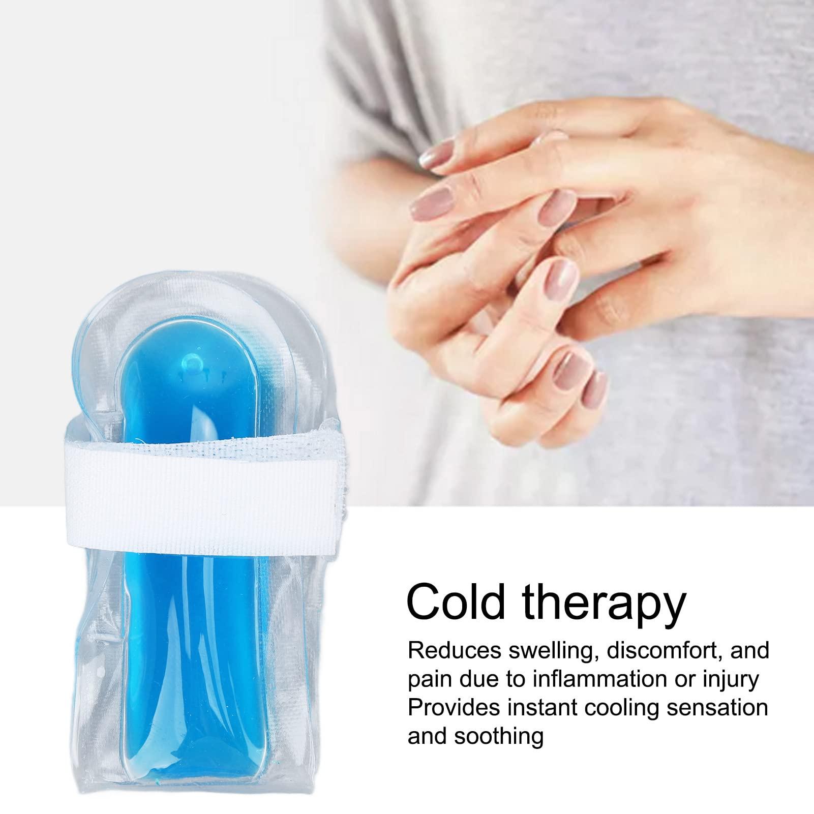 Brrnoo Finger Ice Pack Finger Splint Finger Sleeves, Portable Swelling Relief Cold Gel Finger Wrap, Hot Cold Pack for Injuries Mini Reusable Gel Ice Packs for Arthritis Sports Injuries 7cm